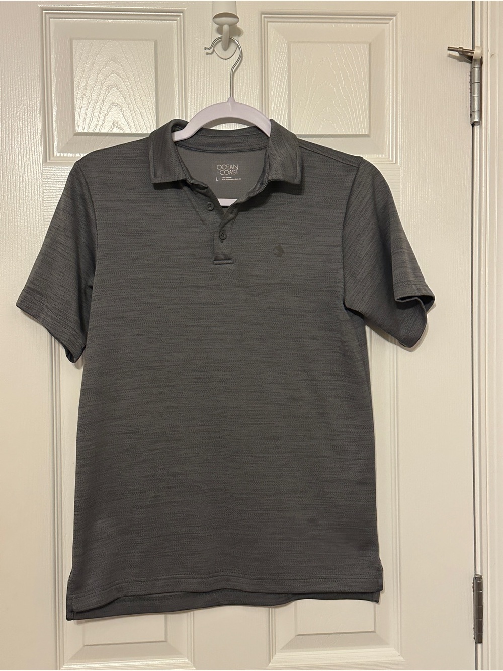 Boy’s Gray Short-Sleeve Polo Shirt
